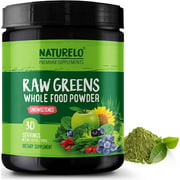 Naturelo Raw Greens Whole Food Powder Unsweetened -- 8.5 Oz