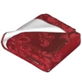 thumbnail image 4 of Bingfone Vintage Burgundy Print Flannel Fleece Blanket Throw Blanket For Bed,Sofa,Couch,Travel,Camping(40"X30"), 4 of 9