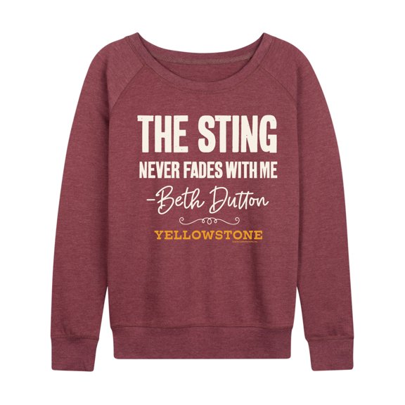 Yellowstone - The Sting Never Fades - Women's Lightweight French Terry Long Sleeve Shirt