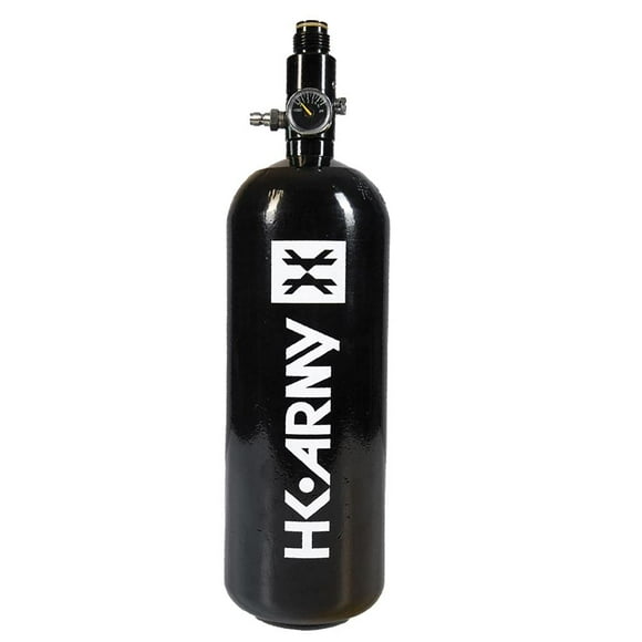 HK Army 62ci/3000psi Aluminum Compressed Air HPA Tank - Refillable High Pressure System for Paintball & Airsoft Gear - Black