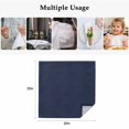 thumbnail image 4 of Solid Dark Blue Cloth Napkins, Minimalism Abstract Denim Texture Washable and Reusable Dinner Napkins Set of 8, Table Napkin for Kitchen Party Birthday Wedding Hotel Housewarming 20"x20", 4 of 8