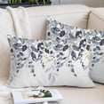 thumbnail image 2 of Blue Grey Eucalyptus Pillow Covers 16"x24", Watercolor Spring Weeping Botanical Soft Brushed Microfiber Breathable Throw Pillow Covers, Decorative Pillowcase with Zipper for Couch Sofa Bedroom, 2 of 9