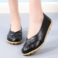 thumbnail image 6 of Orthopedic Loafers in Breathable Leather,Womens Casual Soft Sole Hollow Slip on Walking Shoes,Closed Toe Flat Boat Shoes, 40, 6 of 7