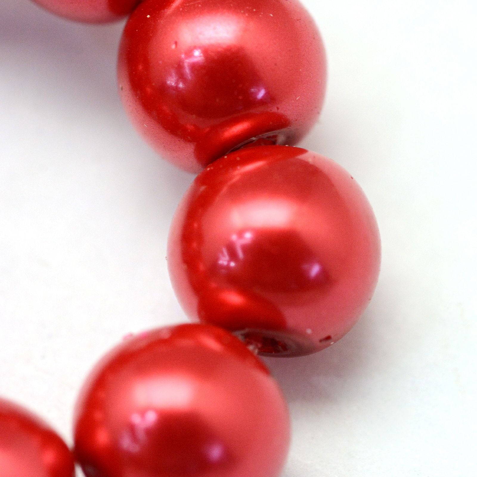 20Strand Baking Painted Pearlized Glass Pearl Round Bead Strands Crimson 6~7mm Hole: 1mm 135~140pcs/strand 31.4 inch