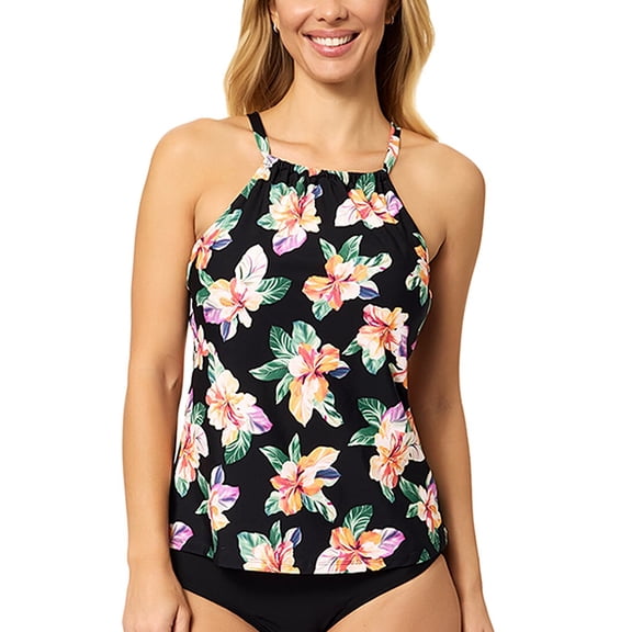 Leilani womens Cali Tankini, 8, Black
