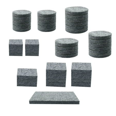 58pcs Felt Furniture Pads Non-slip Floor Protector for Table Desk Chair