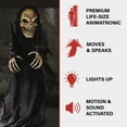 thumbnail image 4 of Haunted Hill Farm 85" Phantom Animatronic by SVI with Lights and Sound, Halloween Decor, HHHNCHRPR-1FLSA, 4 of 13