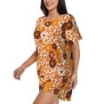 thumbnail image 2 of Naloa Hippie Ditsy Floral Women's Short-Sleeved Pajama Set, Loungewear, Summer pajamas, Breathable Cozy - Medium, 2 of 9