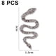 thumbnail image 2 of Dije de serpiente 3D para decoración de uñas, de metal, con ondas de serpiente, con diamantes de imitación, accesorios de joyería para decoración de uñas, manualidades DIY, 2 of 5