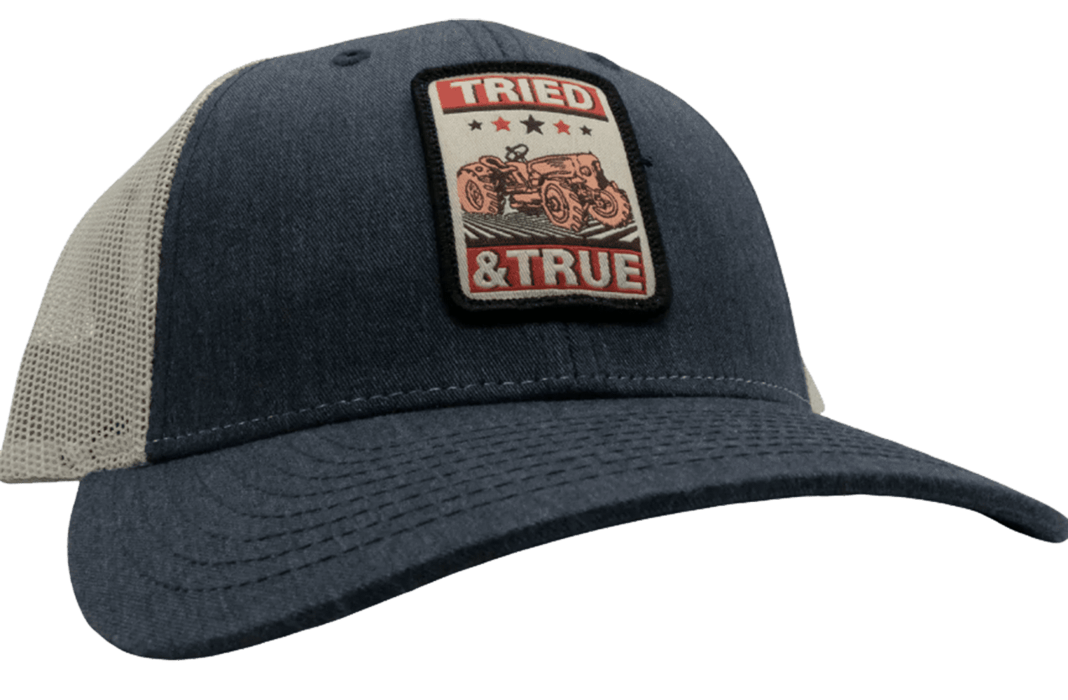 Tried and True American Tractor Patch Mesh Back Trucker Hat Baseball