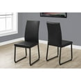 thumbnail image 1 of Two 38" Black Leather Look, Foam, and Metal Dining Chairs, 1 of 1