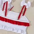 thumbnail image 6 of Shadoumai Girls Tankini Swimsuits Size 12 Ruched Side Bikini Set Tie-Straps Tankini with Shorts 2 Pieces Ribbed Bathing Suit for Girls, 6 of 9