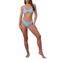 thumbnail image 2 of Conjuntos de bikini de corte racerback con recortes INSPIRE CHIC para mujer, 2 piezas, parte superior de cuello redondo y parte inferior triangular, trajes de baño pequeños en azul claro, 2 of 5
