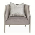 thumbnail image 2 of Michael Amini Roxbury Park Velvet & Stainless Steel Accent Chair in Gray Pearl, 2 of 13