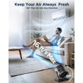 thumbnail image 2 of Ventilador de escritorio EasyAcc Small Turbo de 6000 mAh, 24 horas y 4,8 m/s, flujo de aire, 2 of 7