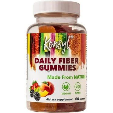 Konsyl Daily Fiber Gummies - All-Natural Fruit Flavor (60 Count)
