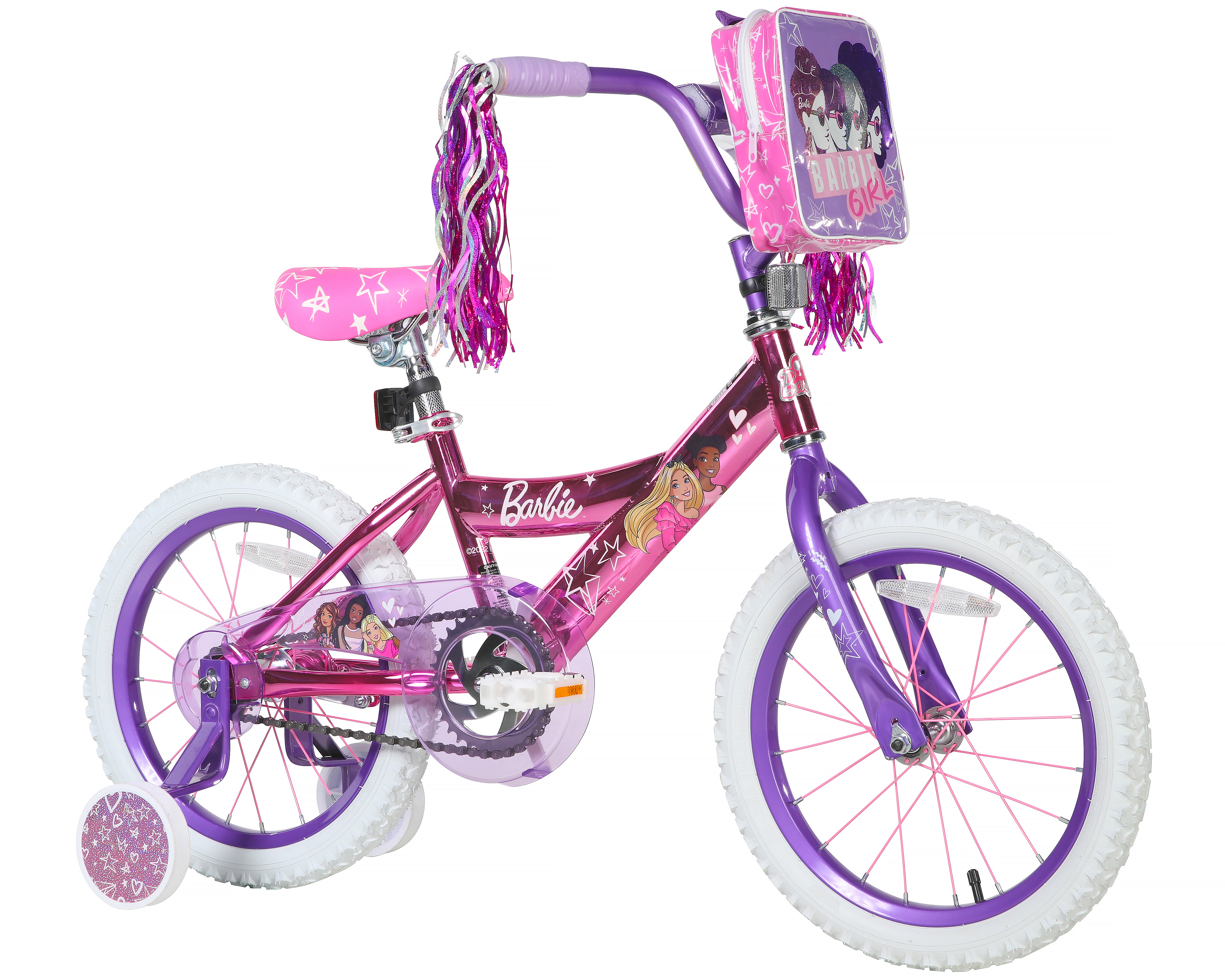 Dynacraft Barbie 16-inch Girls BMX Bike for Age 5-7 Years, Pink - image 2 of 8