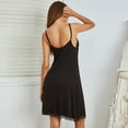 thumbnail image 7 of Clearance Women's Sling Lingerie V Neck Lace Trim Spaghetti Strap Nightdress,Knee Length Full Slip Nightgown Sexy Sleepwear Lace Chemise Babydoll Nightshirt Casual Lounge Dresses,S-XXL Black, 7 of 7