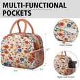 thumbnail image 6 of Womens Pioneer Flower Floral Print Pattern Lunch Box for Work,Insulated Lunch Bag for Women,Loncheras Para Mujer,Leakproof Adult Lunch Bag for Work,Beach,Travel,Picnic,Camping, 6 of 7