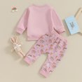 thumbnail image 6 of Douhoow Toddler Boys Girls Easter Outfits 6M 12M 18M 24M 3Y Baby Crewneck Bunny Sweatshirt Carrot Rabbit Pants Set, 6 of 8