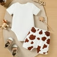 thumbnail image 3 of Hienoo Infant Boys Outfits Cowboy Short Sleeve Romper and Shorts Set Summer Casual Clothes Set, 3 of 5