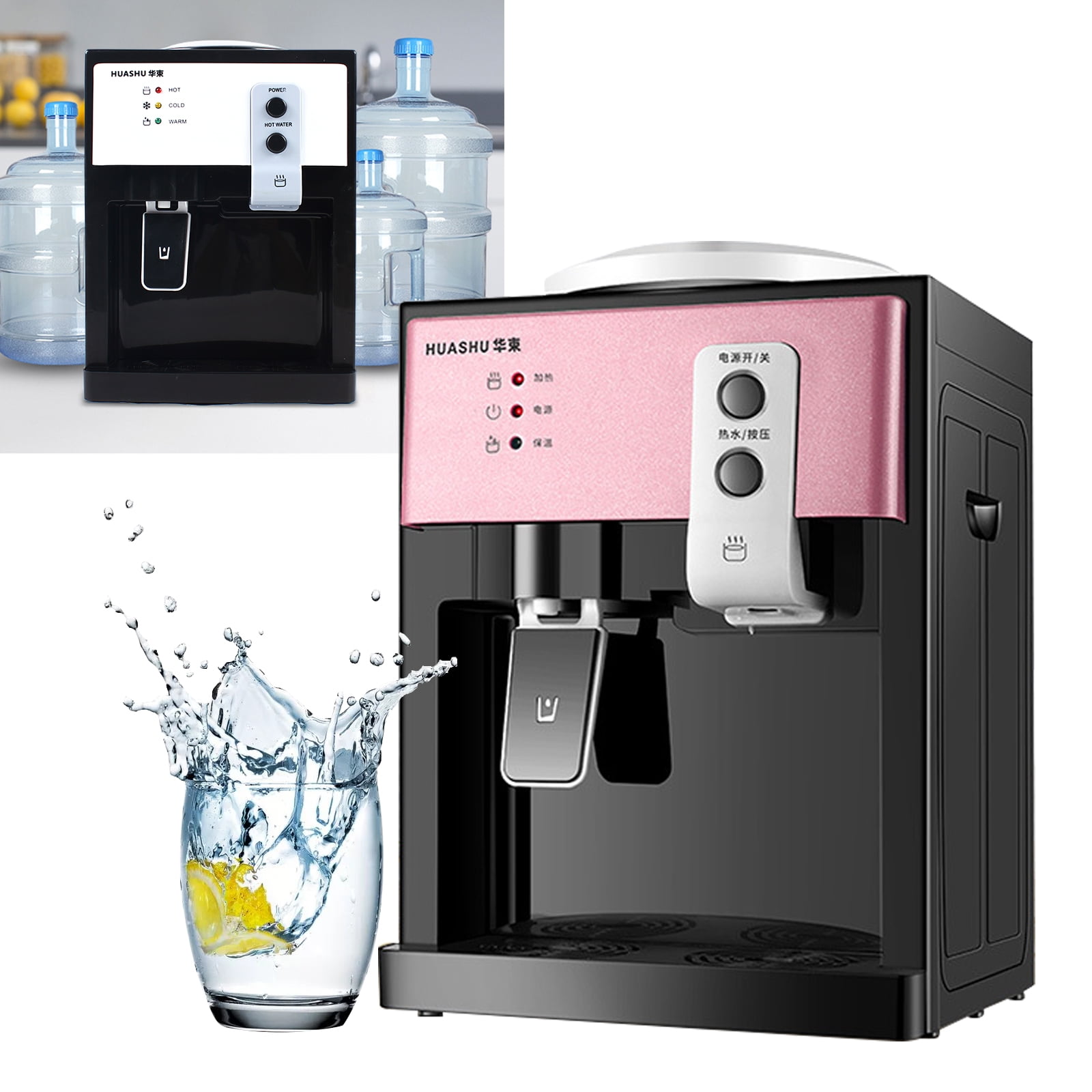Top Loading Water Cooler Water Dispenser, 3 Temperature Settings - Hot, Cold & Warm Water for All Season, Electric Water Dispenser for Home, Office, Restaurant, Rose gold