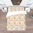 thumbnail image 3 of Designart 'Roses Pattern' Bohemian & Eclectic Duvet Cover Set, 3 of 4