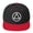 Black/ Red, variant on AA NA lg Circle Triangle White Logo Clean Sober 12-step Recovery Support Gift Modern Snapback Hat (Red)