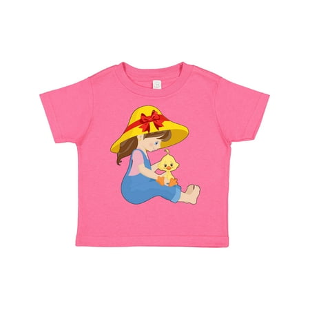 

Inktastic Farming Girl with Baby Chick Gift Toddler Toddler Girl T-Shirt