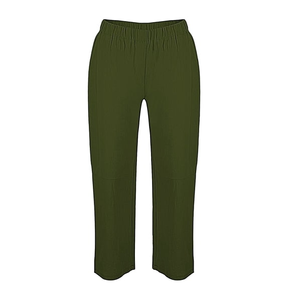 Vedolay Pants Women Women's Loose Wide Leg Pants High Waist Straight Casual Comfort Cotton Trousers,Green S