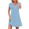 thumbnail image 1 of HomeGardon Liquidation de Robes d'Été! Robes pour Femmes 2025, Robe d'Été Décontractée Ample Imprimée pour Femme Sans Manches à Col en V Ensemble Haut/chemise, P-TTTG, 1 of 7