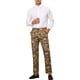 thumbnail image 2 of Pantalones impresos INSPIRE CHIC para hombre, corte recto, pantalones impresos de leopardo 34 marrón, 2 of 5
