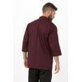 thumbnail image 2 of Chef Works Men's Morocco Chef Coat, Three-Quarter Sleeve Chef Jacket with Pockets, XS, Merlot, 2 of 7