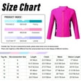 thumbnail image 7 of Sholeno Girls Zipper Rash Guard Swimwear Long Sleeve UPF 50+ UV Sun Protection Swim Shirt Hot Pink 10, 7 of 7