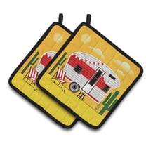Caroline's Treasures Airstream Camper Pot Holders - Pair Of 7.5" Insulated Kitchen Hot Pads