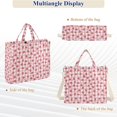 thumbnail image 6 of FORMRS Womens Corduroy Tote Bag Crossbody Shoulder Purse Handbag with Detachable Strap, Strawberry Plaid Pattern, 6 of 7