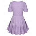 thumbnail image 2 of Camiseta de Talla Grande de Muesca de Space Dye con Nudo Rosegal  Camisetas tallas grandes, 2 of 5