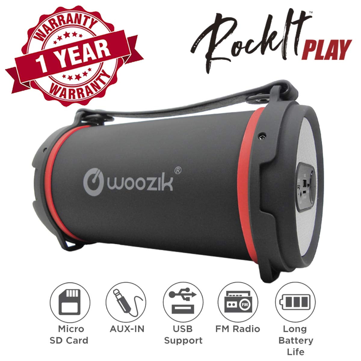 Woozik S22B Bluetooth Speaker - Best Outdoor/Indoor Portable Speaker