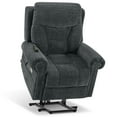 thumbnail image 2 of MCombo Dual Motor Power Lift Recliner Chair with Massage and Dual Heating for Senior, Fabric 7888 (Dark Grey, Medium), 2 of 9