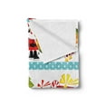 thumbnail image 2 of Christmas Soft Flannel Fleece Throw Blanket, Santa Giving Surprise Presents to Joyful Children from Around the World Theme, Cozy Plush for Indoor and Outdoor Use, 70" x 90", Multicolor, by Ambesonne, 2 of 5