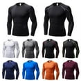 thumbnail image 1 of Men‘s Fitness Sportwear Solid Compression Shirt Weight lifting Base Layer Breathable Quick Dry T Shirt, 1 of 9