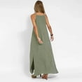 thumbnail image 2 of Women's Boho Long Dresses Solid Color Split Strap for Summer, 2 of 6