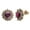 Marron, variant on Vintage burgundy Earrings For Women Wedding CZ Halo Red Stud Earrings Gold Plated Hypoallergenic Pierecing Earring