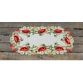 thumbnail image 3 of Red Poppy on Ivory Table Runner (14"x27"/ 15"x34"), 3 of 5