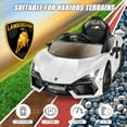 thumbnail image 4 of Farmdex 12v Licenced Lamborghini Ride on Car Toys with Remote Control, Electric Cars for Kids w/ 3 Speed, Swing-Up Scissor Door, LED Lights, Suspension, Bluetooth, Music, MP3, White, 4 of 8