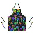 thumbnail image 2 of Colorful Mushroom Star Black Pattern Apron-Garden Aprons for Women with Pockets-Cotton Linen Waterproof Kitchen Cooking Gardening Aprons Adjustable for Kitchen,Cooking,BBQ and Salon 33x27 Inch, 2 of 7