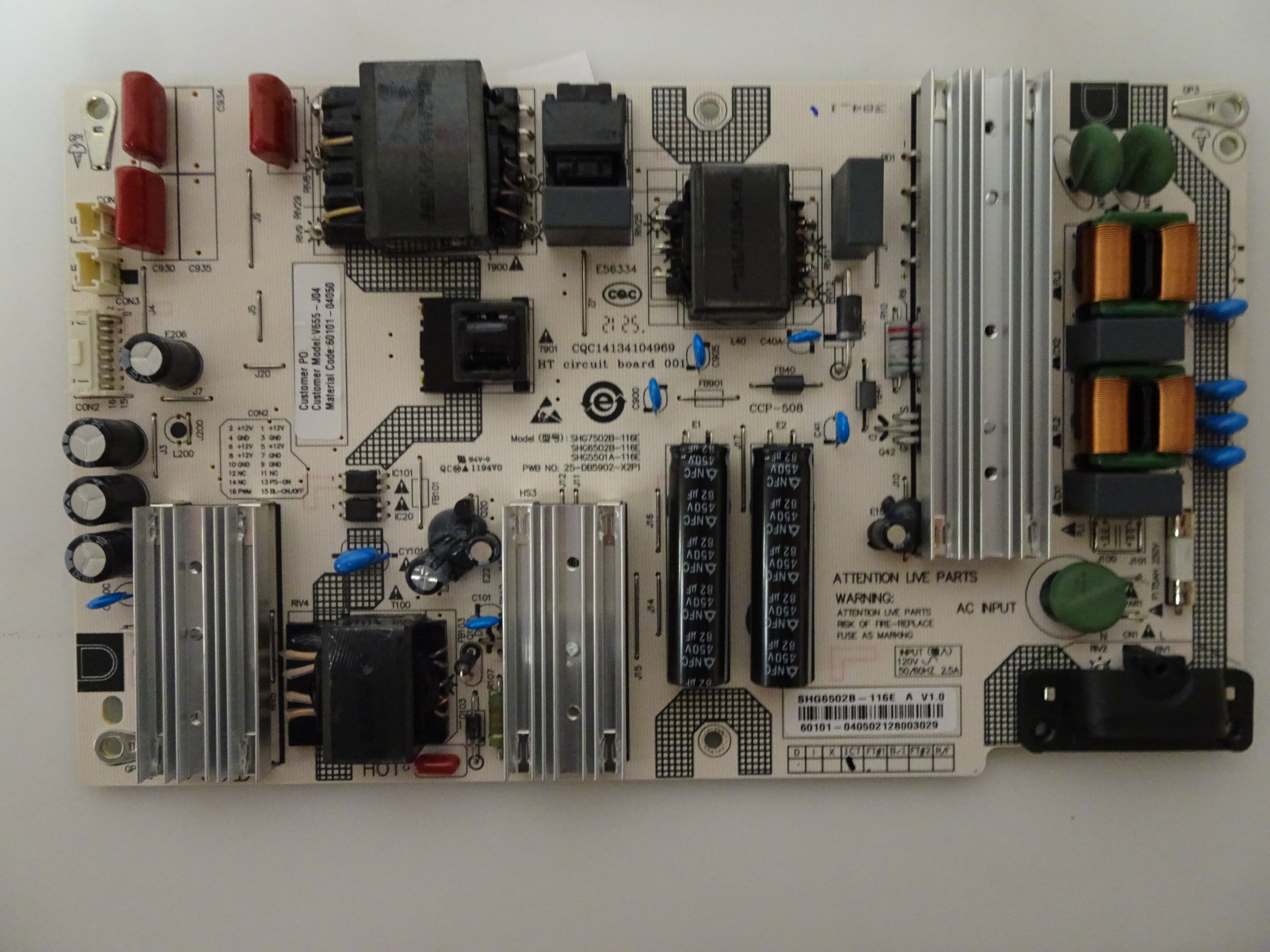 Vizio V655J04 Power Board 6010104050