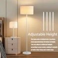 thumbnail image 3 of Susuzi 60 inch White Floor Lamp for Bedroom Living Room, Traditional Dimmable Standing Lamps - Bulb Included, 3 of 6