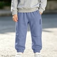 thumbnail image 4 of THJRPQJFD Toddler Boys Active Jogger Pants Pull-on Sweat Pants Kids Cotton Cute Baggy Sweatpants Casual Joggers School Jogging Bottoms with Pockets, 4 of 5