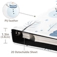 thumbnail image 3 of FORMRS 3 Ring Photo Album 4"x6" Self Adhesive Large Capacity PU Leather Cover, White Snowman, 3 of 7